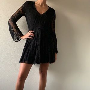 Free People embroidered long sleeve dress